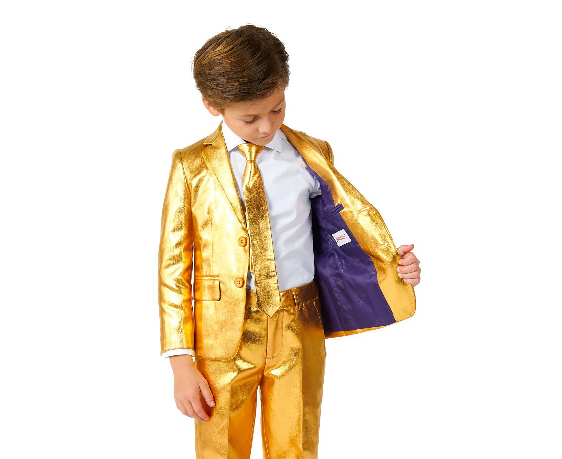 Suit BOYS Groovy Gold, size EU92/98 EOL
